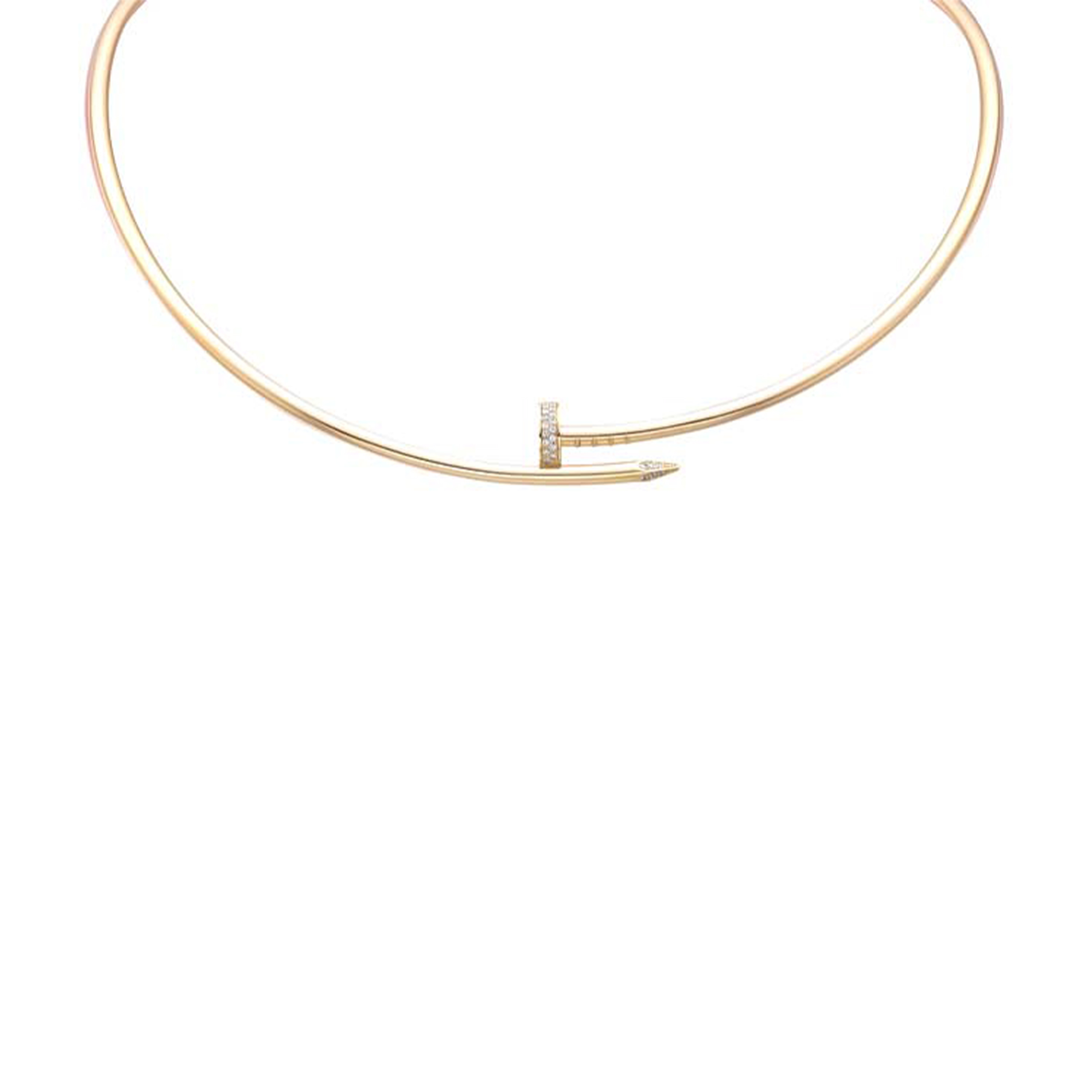 CARTIER JUSTE UN CLOU CHOKER NECKLACE, SMALL MODEL, DIAMONDS N7424422
